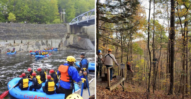 This Massachusetts Adventure Resort Lets You Raft Wild Rapids And Zip Through The Trees