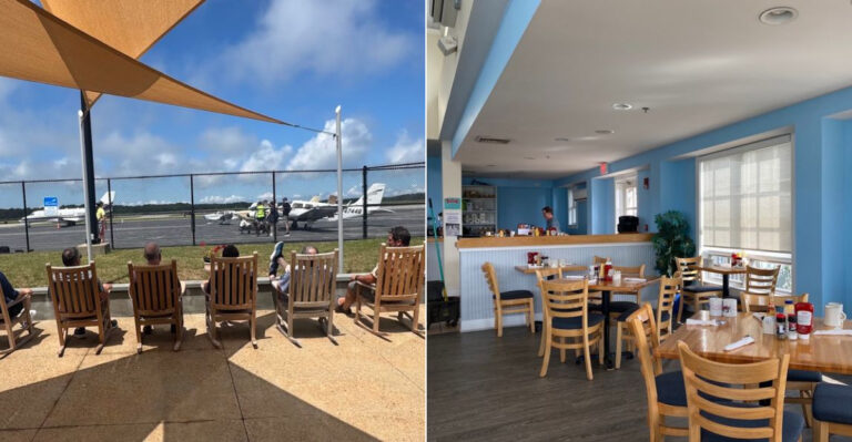 This Massachusetts Airport Restaurant Pairs Comfort Food With Airplane Views