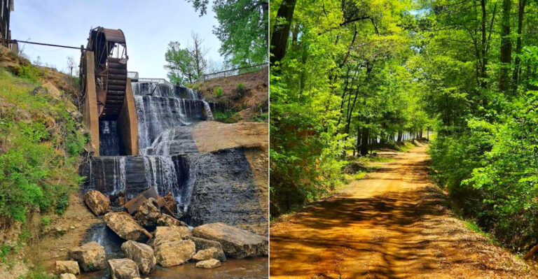 This Mississippi Waterfall Drops 65 Feet Beside A Historic Gristmill