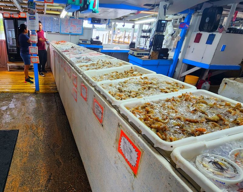 The Bon Secour River Sits Right Outside The Seafood Counter