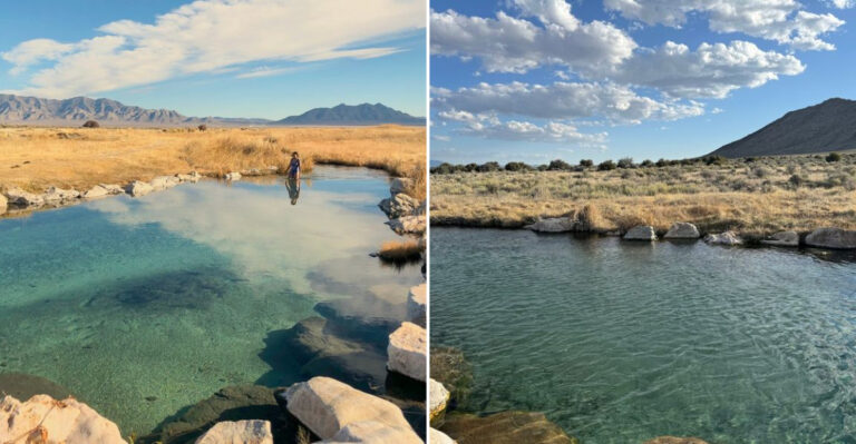This Stunning Turquoise Hot Spring In Nevada Looks Completely Out Of Place In The Desert
