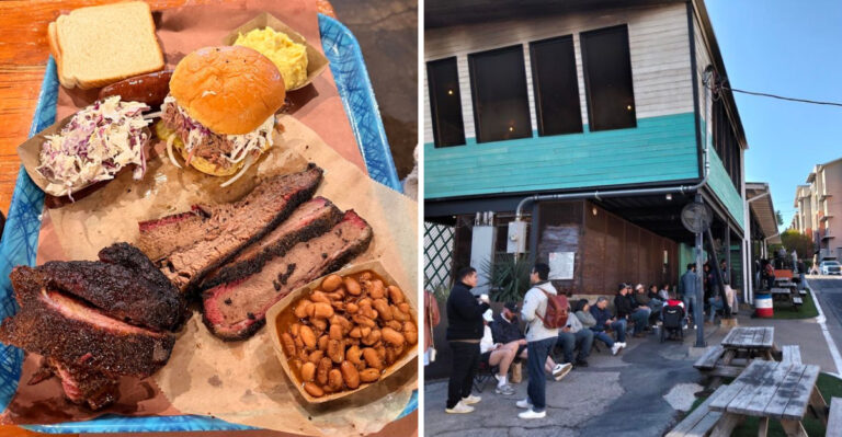 This Texas Smokehouse Draws A Line Out The Door Before Lunch Every Day
