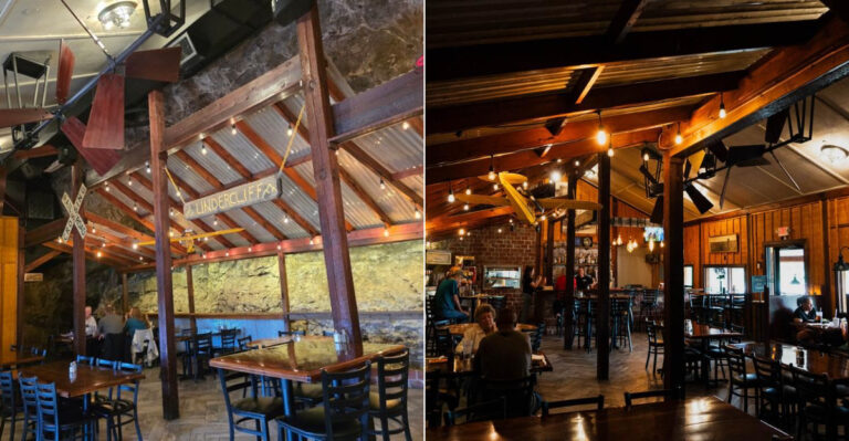 This Unique Missouri Restaurant Has Tables Built Right Into An Actual Limestone Cliff Face