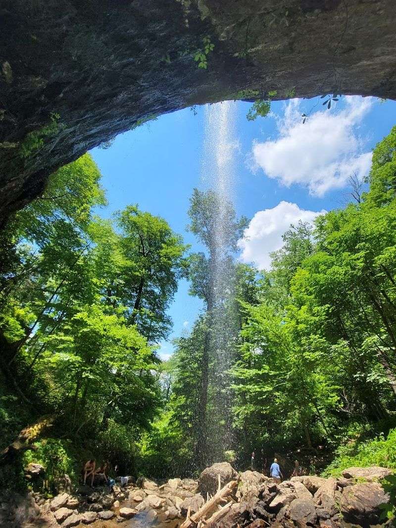 Standing Beneath A 60-Foot Natural Curtain