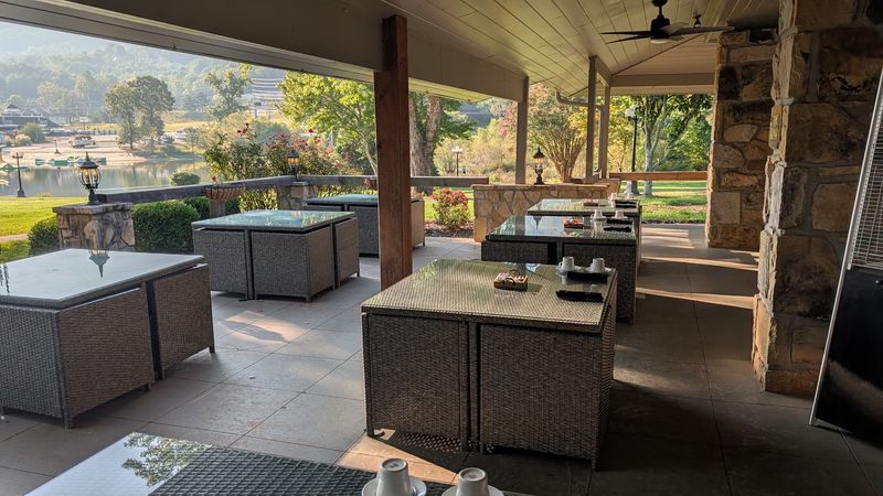 Al Fresco Dining With A Mountain Backdrop