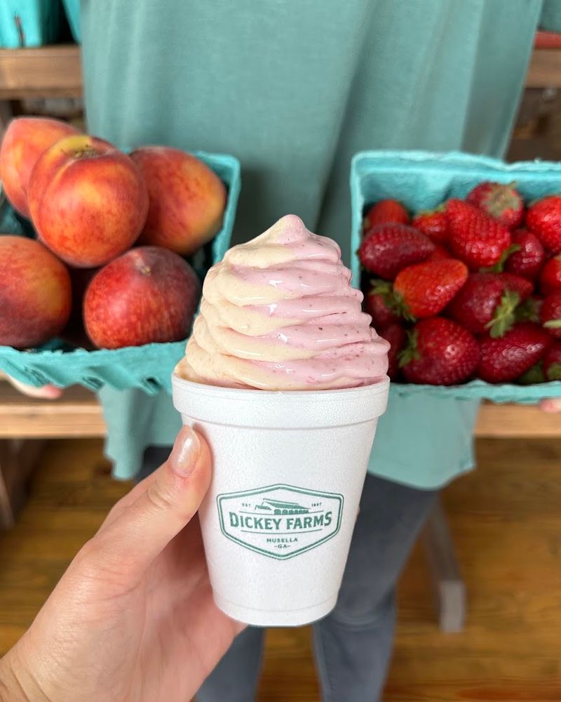 The Famous Peach Ice Cream Is Made With Real Georgia Fruit