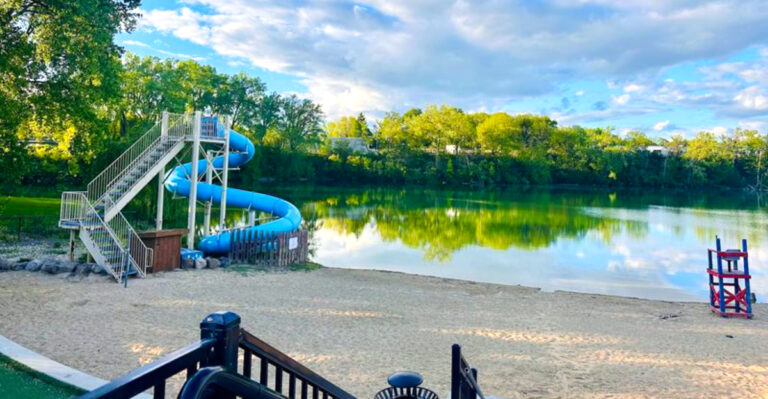 The Forgotten Wisconsin Swimming Hole With A Hidden Beach And Old-School Water Slide