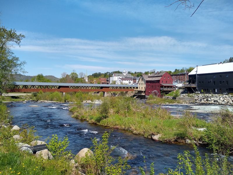 River Views From A Covered Pedestrian Bridge