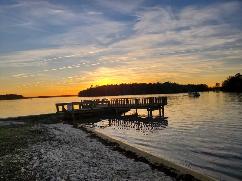 Docks And Ramps All Along The Shore
