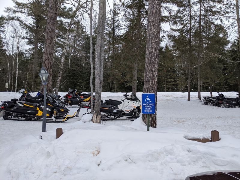 Right Off The Groomed Snowmobile Trail