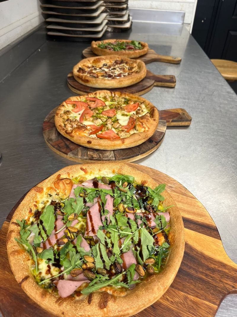 Pizza With Blistered Thin Crust