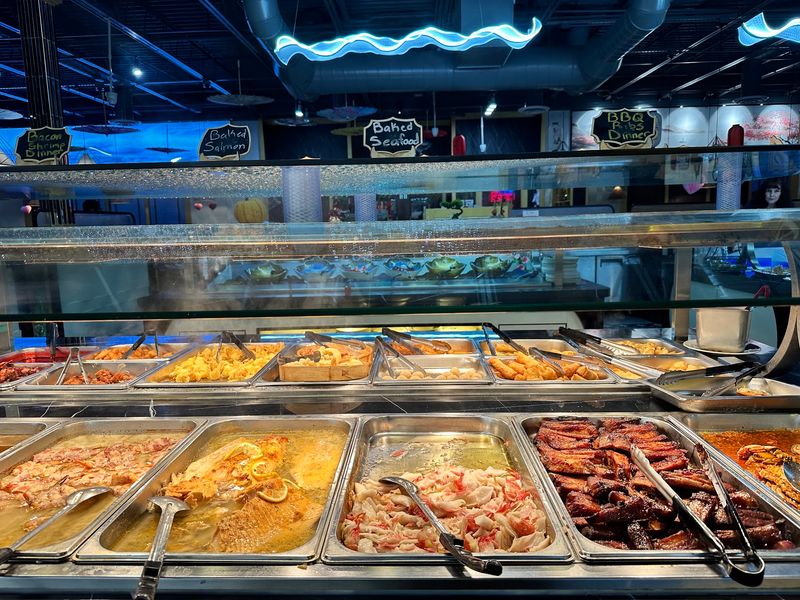 Hibachi Station Cooking Right In Front Of You