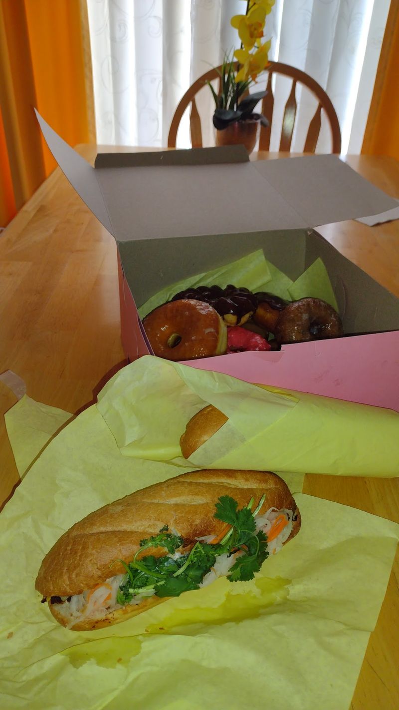 Banh Mi Style Sandwiches Sit Beside The Sweets