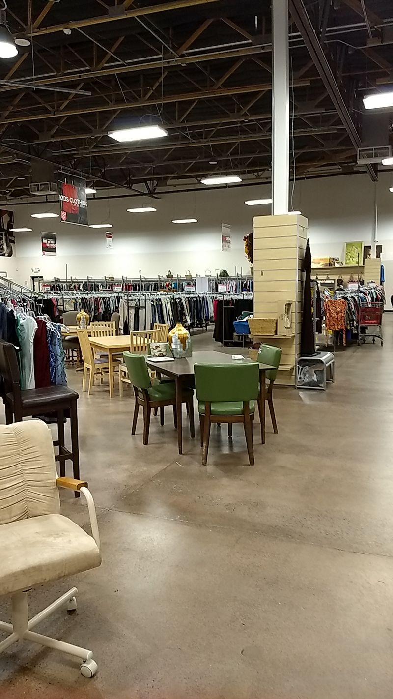 Color Sorted Clothing Racks