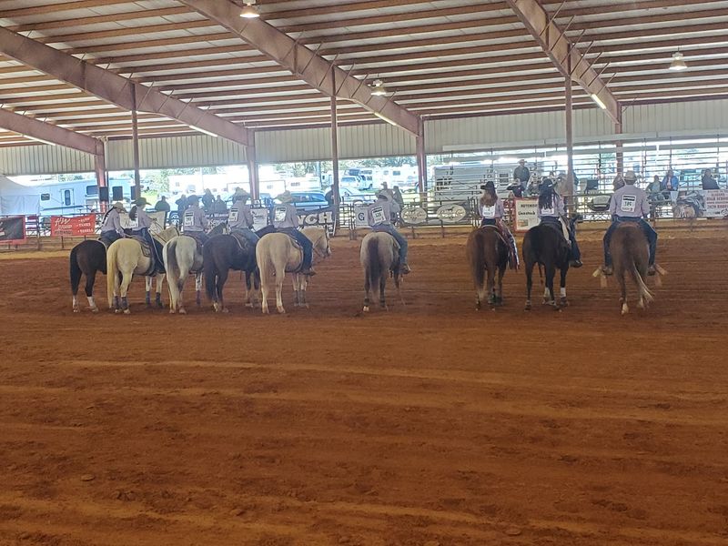 Cowgirls Race The Barrels
