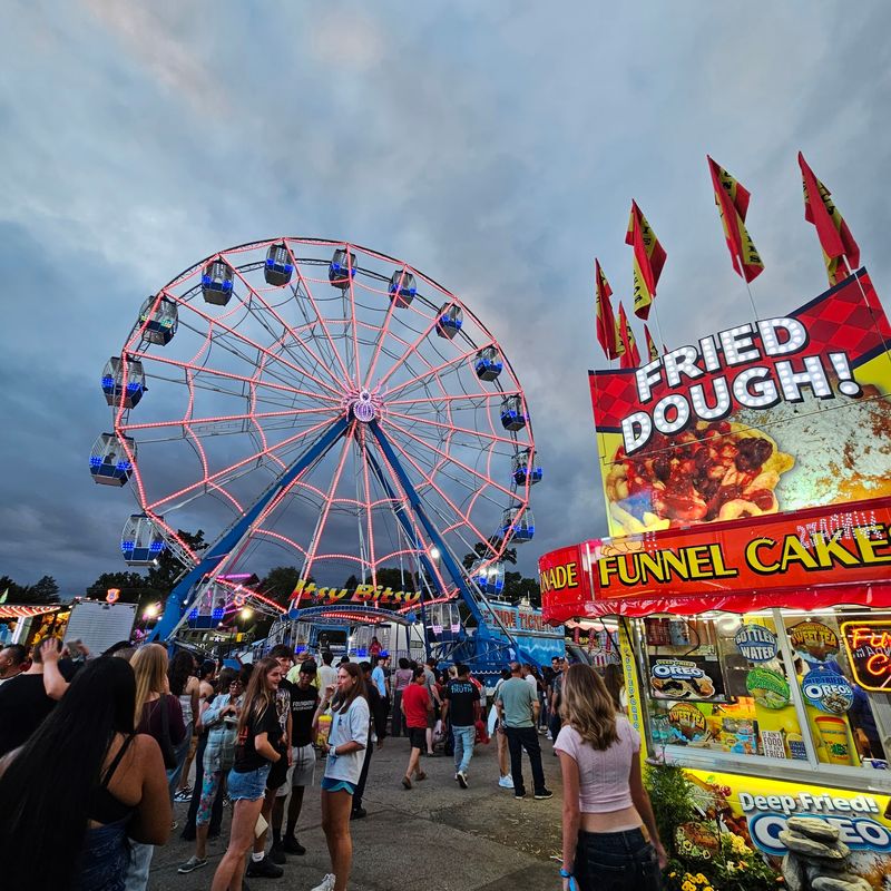 Midway Lights And The Rides That Own The Night
