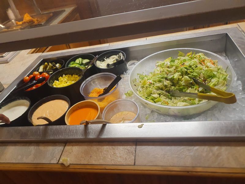Buffet Line Full Of Vegetables