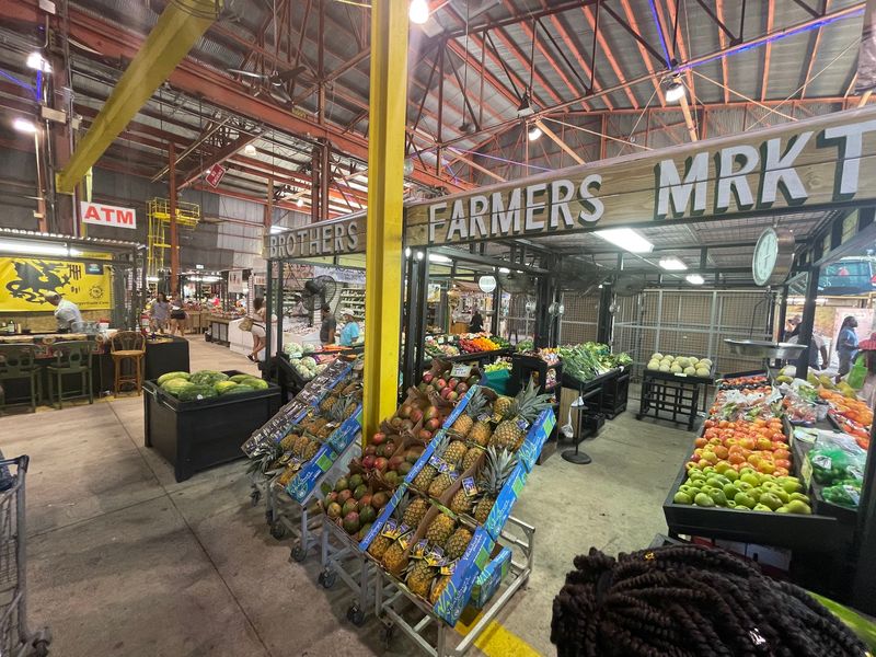 Fresh Produce Piled High And Priced By The Pound