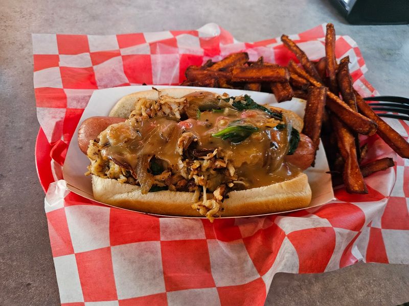 Crawfish, Boudin, And Alligator On A Bun