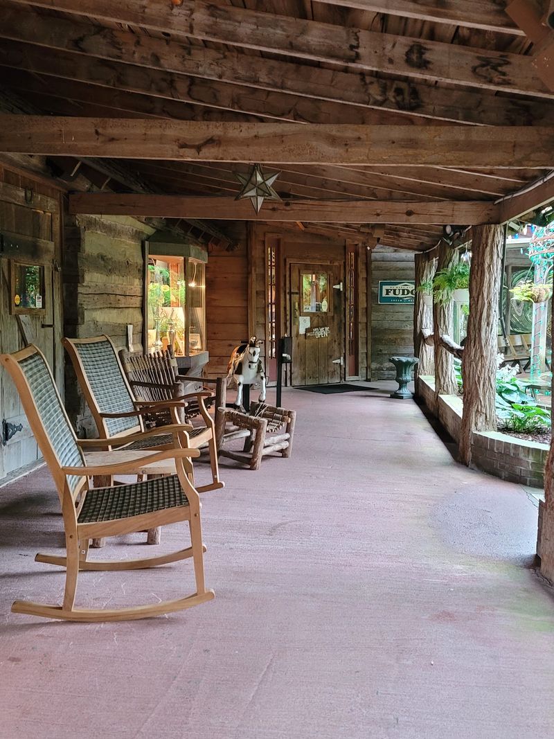 Wooden Storefronts and Porch Swings Downtown
