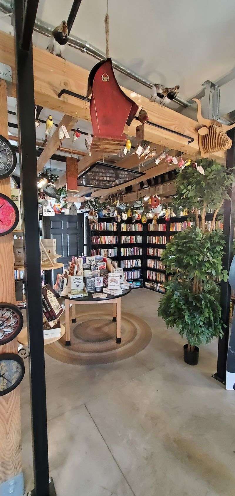 An Artificial Bird Sanctuary Perched Overhead