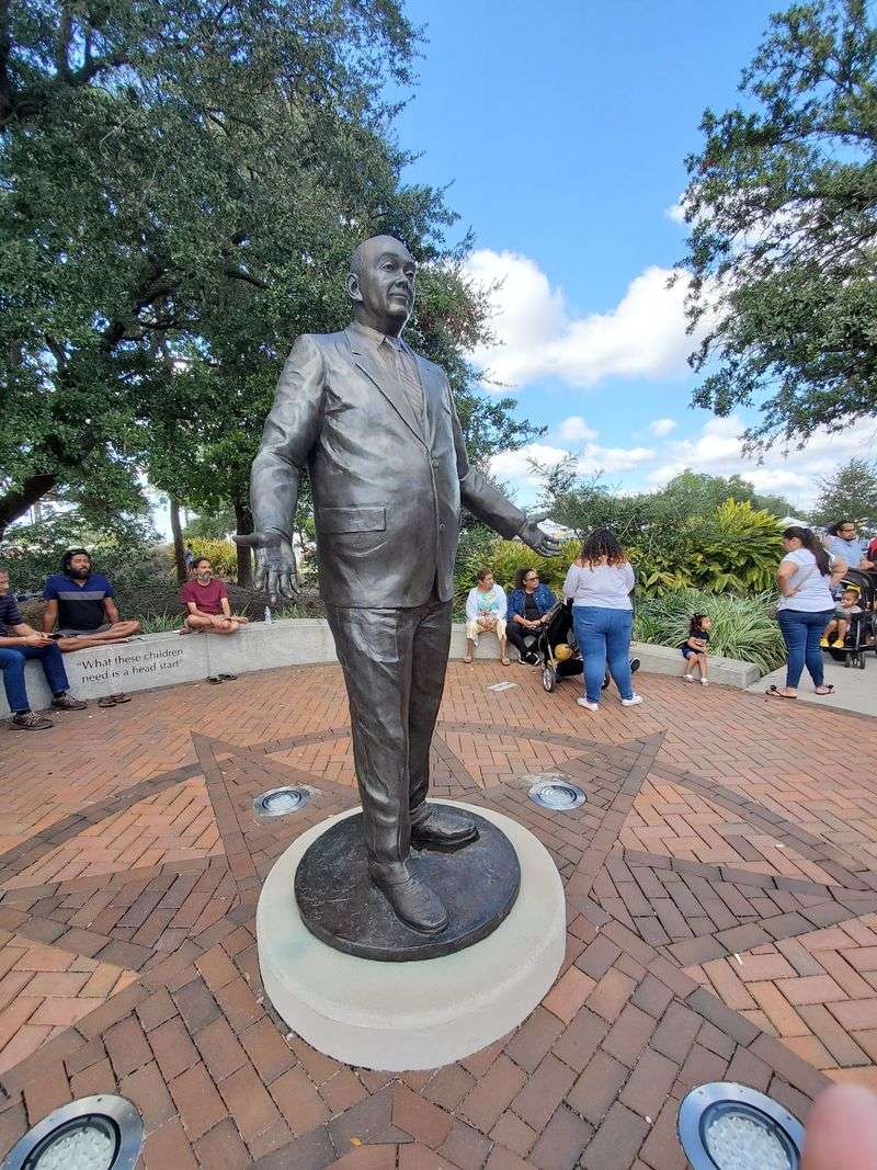 The Bronze Statue That Anchors The Entire Park