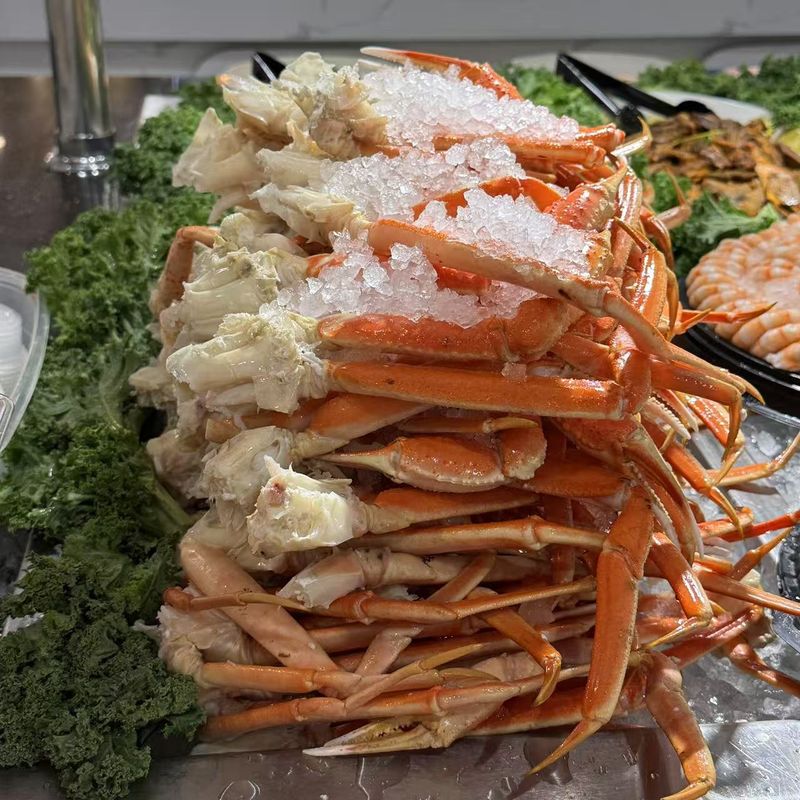 Crab Legs That Anchor The Seafood Station