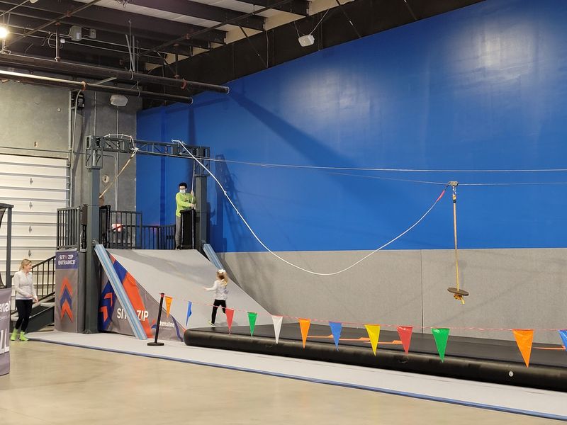 Zip Line Rides Above the Action