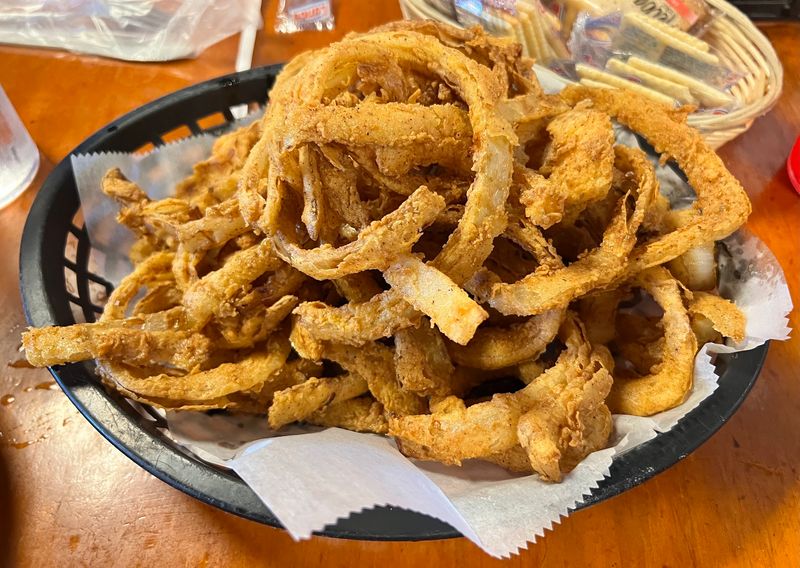 Onion Rings Piled Like A Small Hill