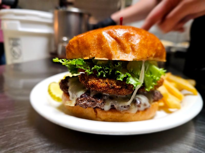 Bison Burgers And A Menu With Range
