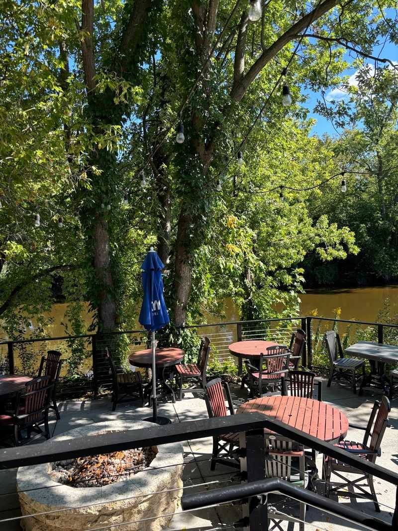 Outdoor Seating Right Above The Water
