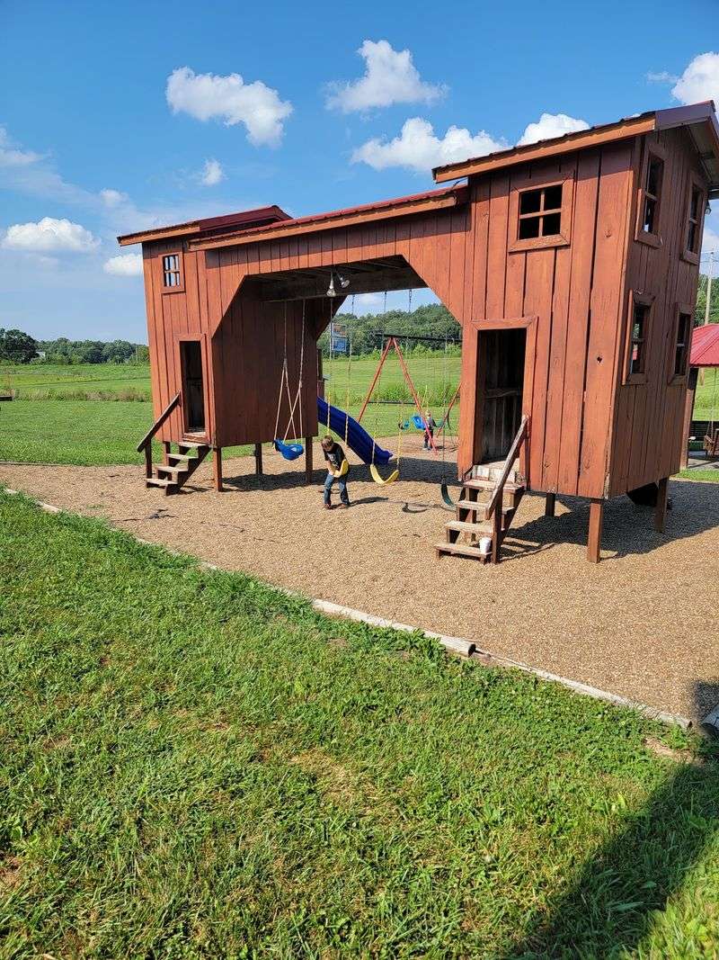 Outdoor Swings, Games, And Space For Kids