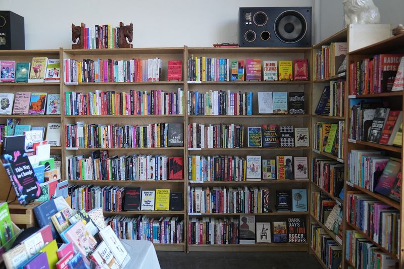 Vinyl Records Share the Floor With Novels