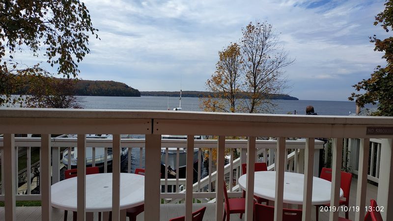 A Back Deck With A Water View