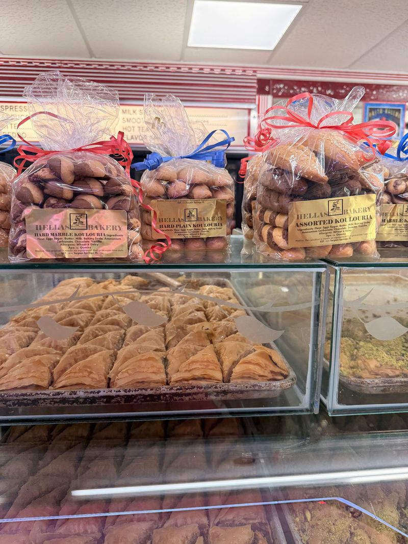 Bakeries Stacked With Baklava And Honey Pastries