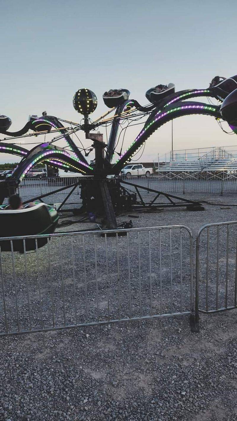 Carnival Rides And Midway Games After Dark