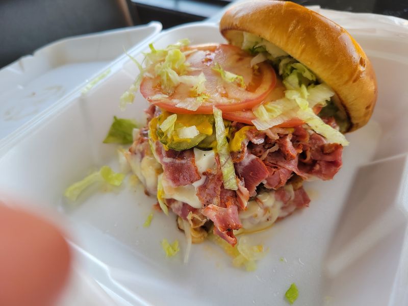 A Pastrami Sandwich That Redefines Stacked