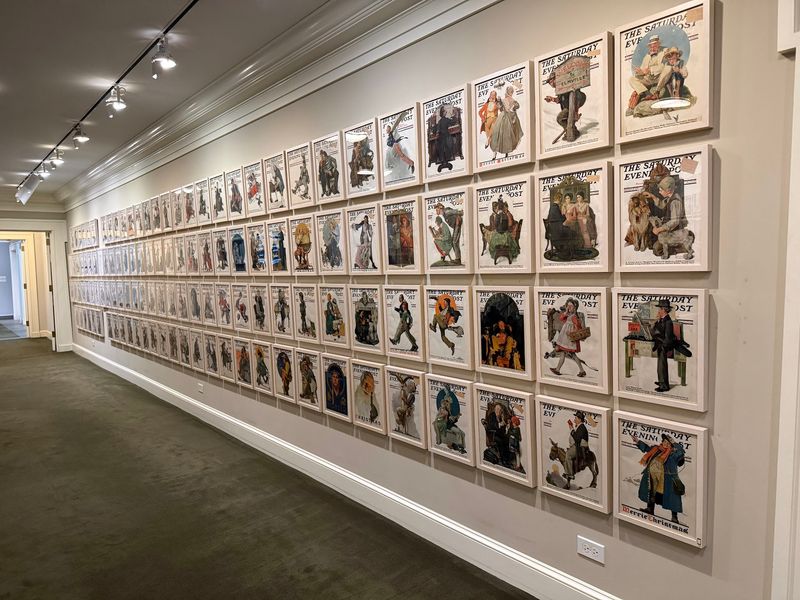 Every Saturday Evening Post Cover, Lined Up Downstairs