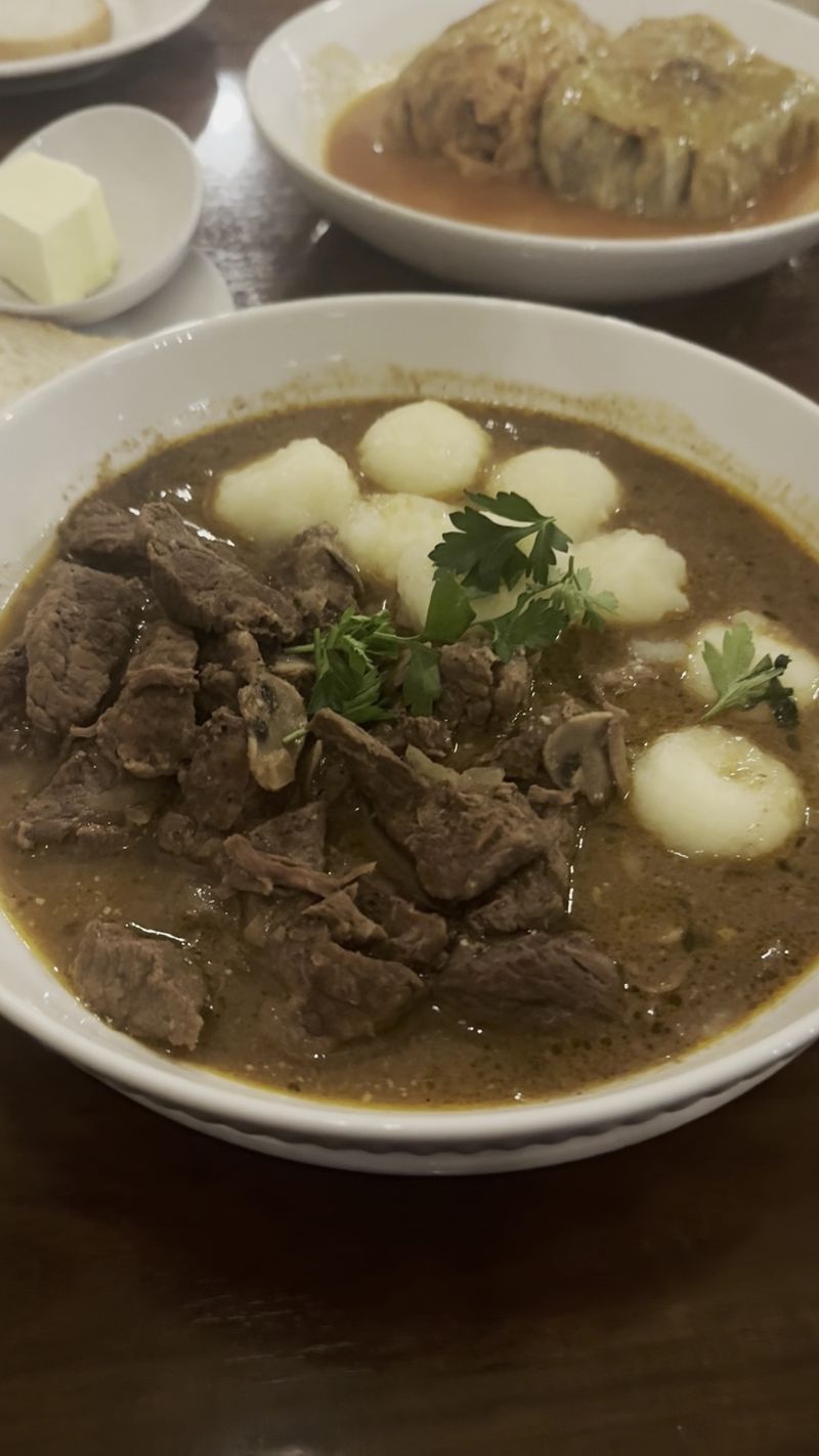 Beef Stroganoff And Potato Dumplings
