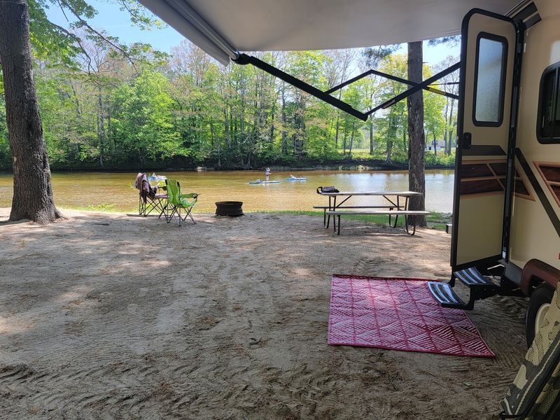 A Campground With Its Feet In The Water