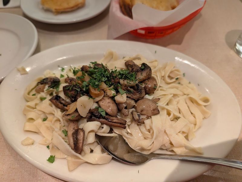Homemade Fettuccine In Garlic And Olive Oil