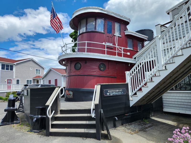 A Restaurant Built Inside A Real Tugboat