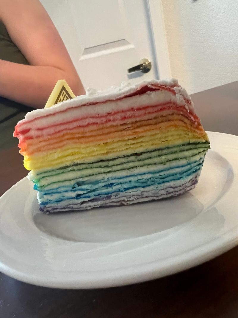Rainbow Crepe Cake Brings The Color