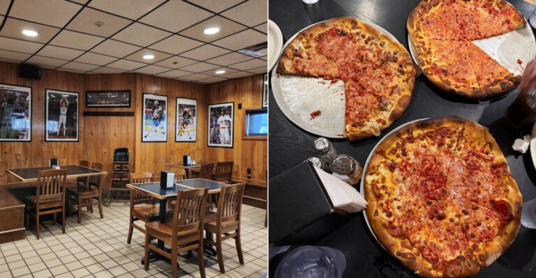 This Humble Boston Restaurant Is Known In Massachusetts For Its Outstanding Thin-Crust Pizza