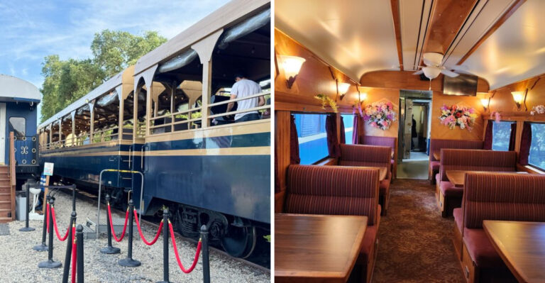 This Vintage California Train Ride Comes With Dinner In An Old Fashioned Dining Car