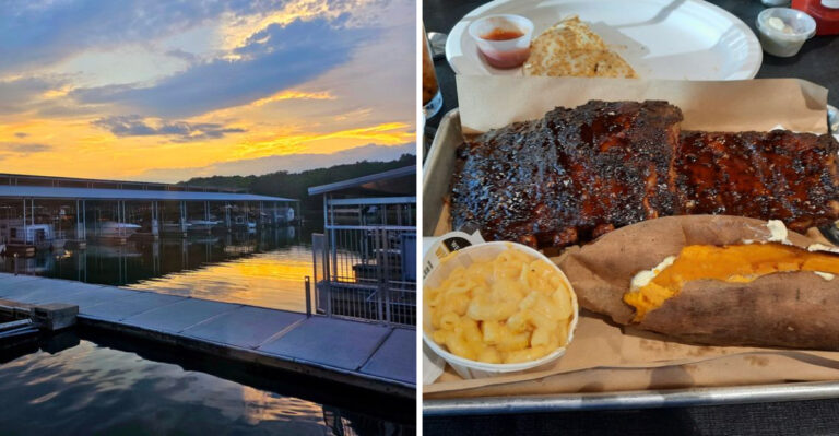 This Tennessee Waterfront Cafe Serves Smoked Barbecue On A Deck Beside The Lake