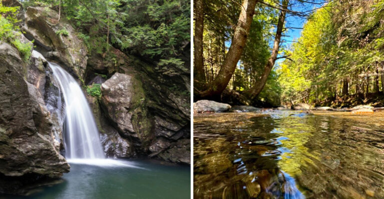 This Vermont Gorge Hike Ends With A Waterfall Swim Worth Every Step