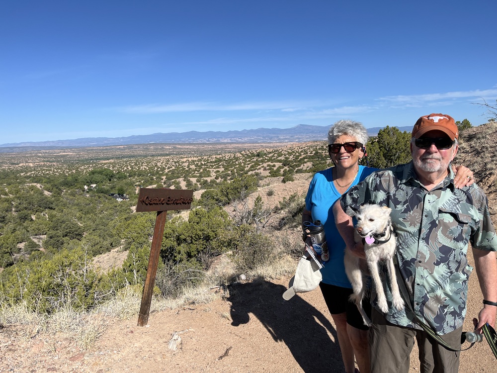 On a hike on the Four Seasons property in Santa Fe (Andy Yemma photo)