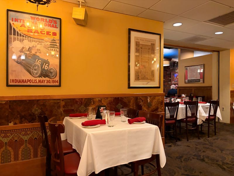 Golden Walls And White Tablecloths