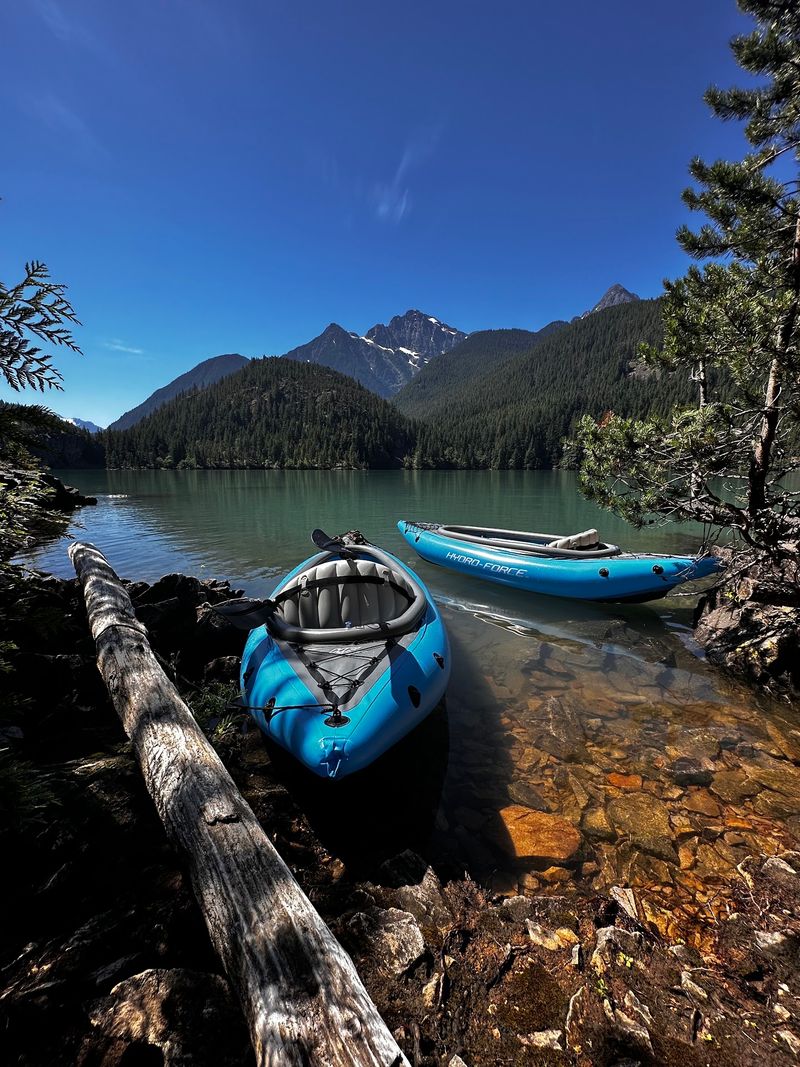 Paddling Across Liquid Turquoise